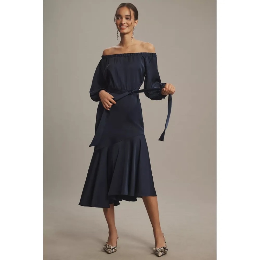 NWT Sachin & Babi Kai Off-The-Shoulder Fishtail Maxi Dress - size 2
